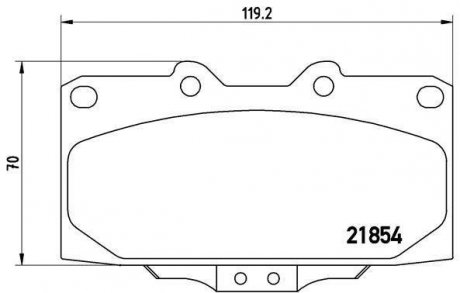 Тормозные колодки дисковые, к-кт. BREMBO P56 034