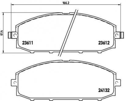 Гальмівні колодки дискові BM BREMBO P56041 (фото 1)