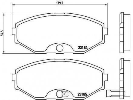 Гальмівні колодки дискові BM BREMBO P56045 (фото 1)