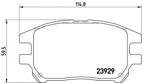 Тормозные колодки дисковые, к-кт. BREMBO P56 050