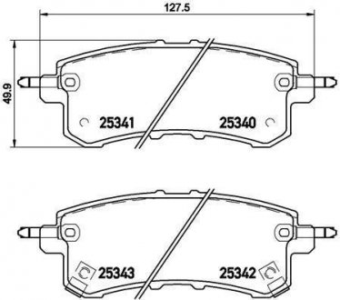 Тормозные колодки дисковые BREMBO P56082