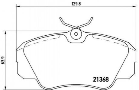 Тормозные колодки дисковые, к-кт. BREMBO P59 016