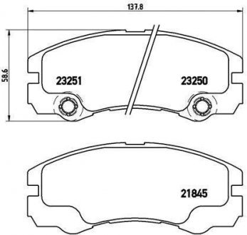 Гальмівні колодки дискові P59 033 BREMBO P59033