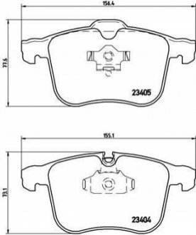 Тормозные колодки дисковые, к-кт. BREMBO P59 049