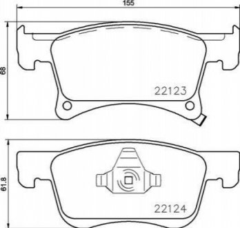 Тормозные колодки, к-кт. BREMBO P59 083 (фото 1)