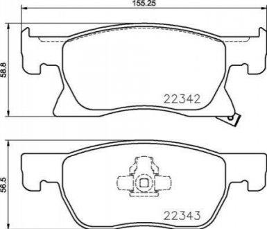 Гальмівні колодки дискові BREMBO P59 092