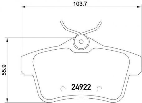 Тормозные колодки дисковые BREMBO P61114