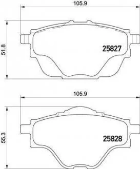 Гальмівні колодки дискові BREMBO P61 124
