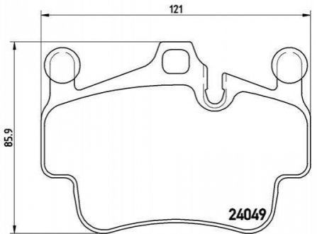 Тормозные колодки дисковые, к-кт. BREMBO P65 014