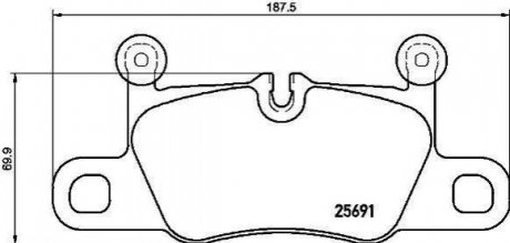 Тормозные колодки дисковые, к-кт. BREMBO P65 031 (фото 1)