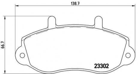 Тормозные колодки BREMBO P68025