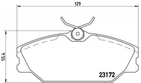 Комплект тормозных колодок, дисковый тормоз BREMBO P 68 027