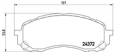 Гальмівні колодки дискові P78 015 BREMBO P78015