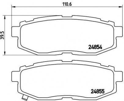 Тормозные колодки дисковые BREMBO P78018 (фото 1)