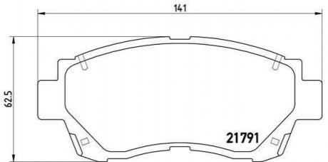 Тормозные колодки дисковые, к-кт. BREMBO P83 027