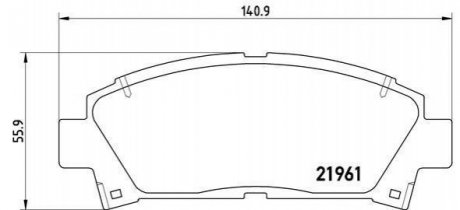 Тормозные колодки дисковые, к-кт. BREMBO P83 028 (фото 1)