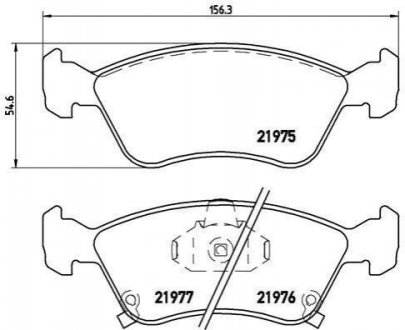 Тормозные колодки дисковые, к-кт. BREMBO P83 041 (фото 1)