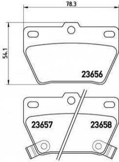 Тормозные колодки дисковые, к-кт. BREMBO P83 057 (фото 1)