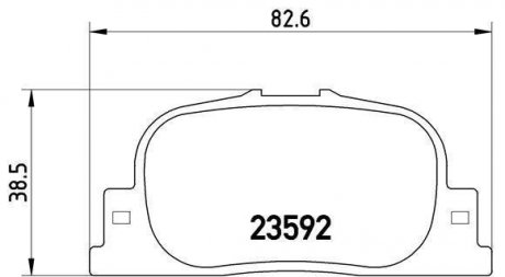 Тормозные колодки дисковые, к-кт. BREMBO P83 063