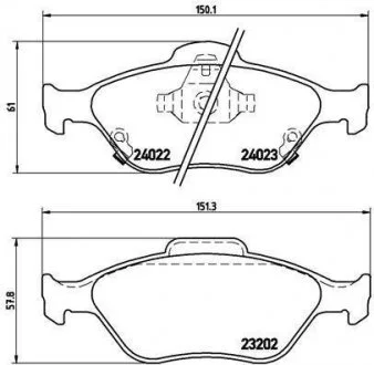 Гальмівні колодки дискові BM BREMBO P83085