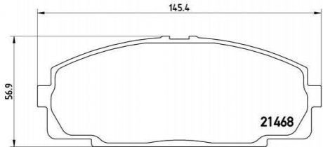 Тормозные колодки дисковые, к-кт. BREMBO P83 092