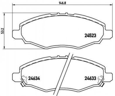 Тормозные колодки дисковые, к-кт. BREMBO P83 094