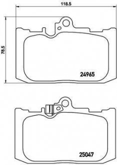 Тормозные колодки дисковые BREMBO P83131 (фото 1)