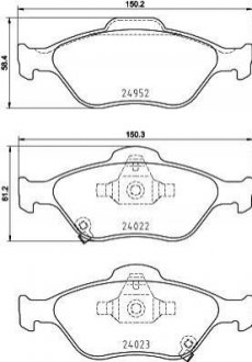 Тормозные колодки, к-кт. BREMBO P83 159