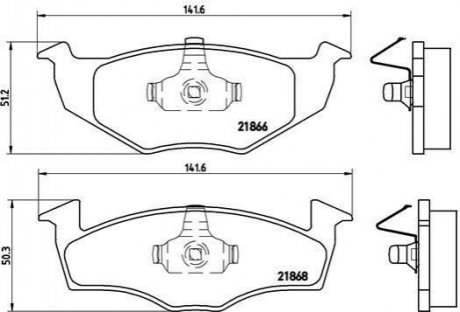 Тормозные колодки дисковые, к-кт. BREMBO P85 030