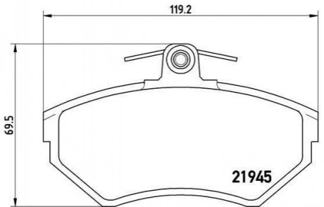 Тормозные колодки дисковые, к-кт. BREMBO P85 042