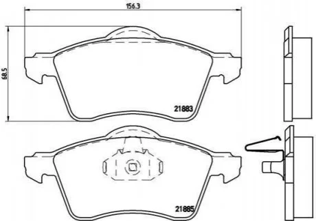 Гальмівні колодки дискові BREMBO P85 047