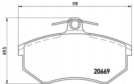 Тормозные колодки дисковые, к-кт. BREMBO P85 092 (фото 1)