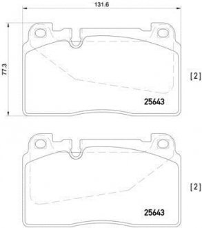 Тормозные колодки дисковые BREMBO P85123 (фото 1)