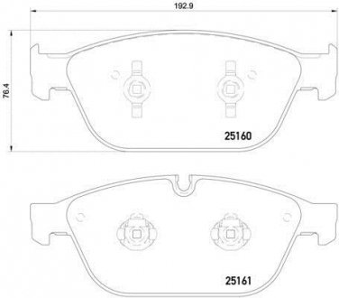 Тормозные колодки дисковые BREMBO P85128