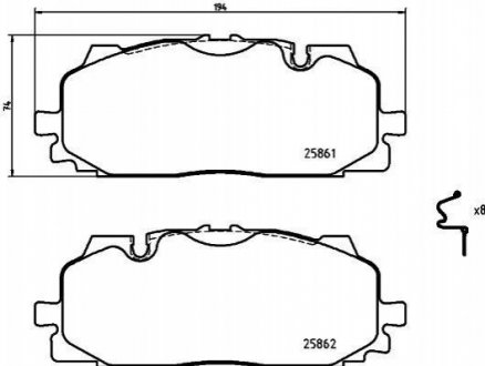 Гальмівні колодки BREMBO P85165