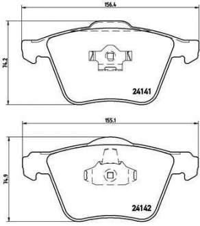 Тормозные колодки дисковые BREMBO P86018