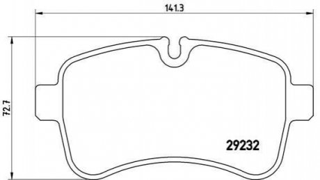 Тормозные колодки дисковые, к-кт. BREMBO PA6 027 (фото 1)