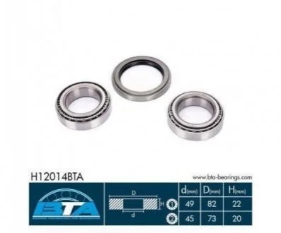 Підшипник колеса,комплект BTA H12014BTA