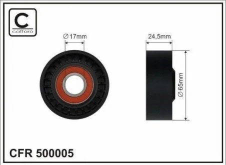Ролик натяжний 65*17*25 CAFFARO 500005