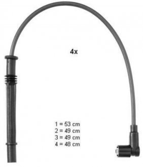 Комплект кабелів високовольтних 1 CHAMPION CLS084 (фото 1)
