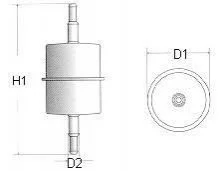Фільтр паливний універс. бензин. з накін. (випускний Ø 6/8) CHAMPION L104606 (фото 1)