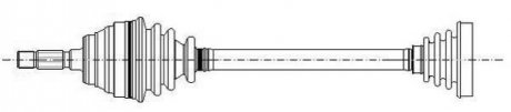 BMW Полуось лев./прав.L=628mm 30 зуб.5 E39 523/525/528 95- CIFAM 655-216