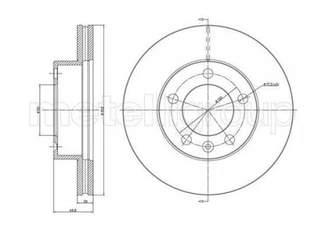 Тормозной диск CIFAM 800-1286C