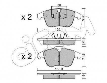 Гальмівні колодки пер. V60/S60/XC70/V70/S80/Discovery/Evoque/Freelander/Galaxy/Mondeo/S-Max 06- CIFAM 822-675-0