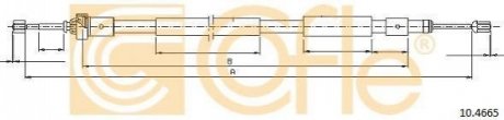 Трос стояночного тормоза COFLE 10.4665