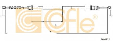 Трос стояночного тормоза COFLE 10.4712