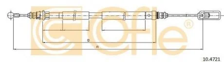 Трос стояночного тормоза COFLE 10.4721