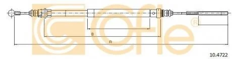 Трос стояночного тормоза COFLE 10.4722
