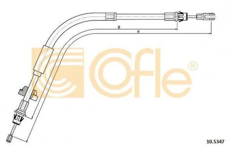 Трос ручного гальма перед.Ford Tourneo Cucstom Autobus 2012/04- COFLE 10.5347