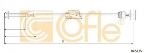 Трос стояночного тормоза COFLE 10.5415